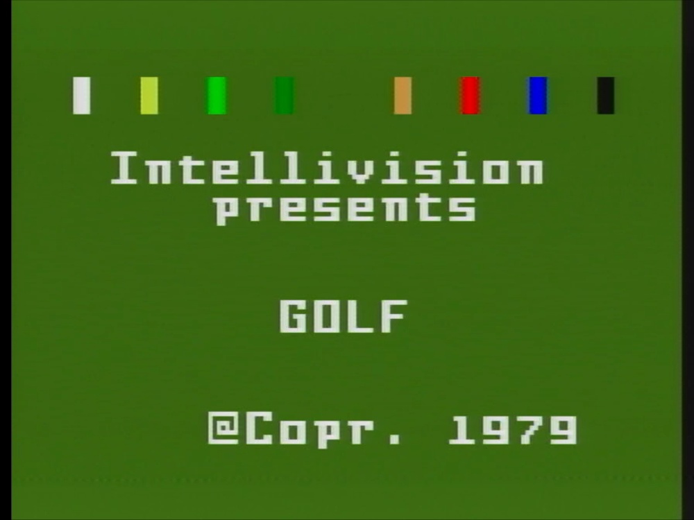 Title Screen of PGA Golf for Intellivision